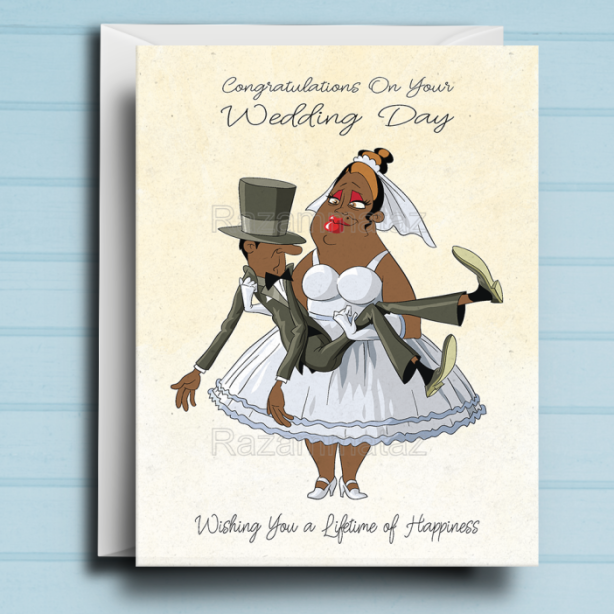 Black Wedding Card D